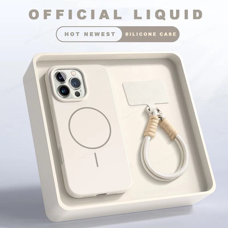 Luxury Magnetic Wireless Charging Lanyard with Silicone Strap Cover