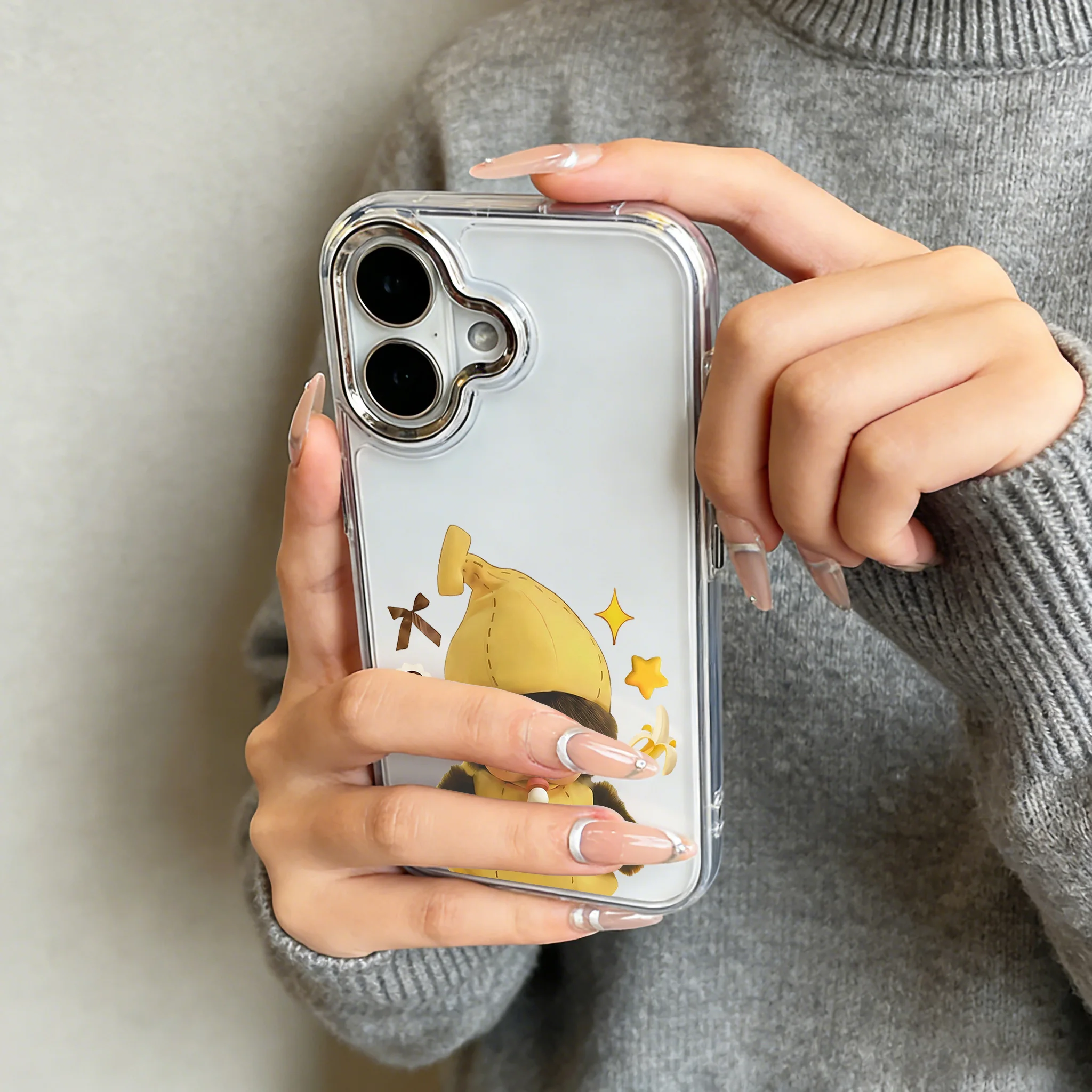 Cute Monchhichis Transparent Soft Phone Case