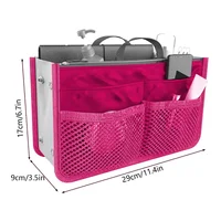 Sac à main de voyage pliable en nylon pour femme, sac à cosmétiques, fourre-tout de maquillage, doublure, grande capacité 5
