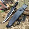 New Rambo II Survival Fixed Blade 9Cr18Mov Blade 420 Steel Tube Wrap Paracord Handle Outdoor Tactical Knife Fighting EDC Tools 2