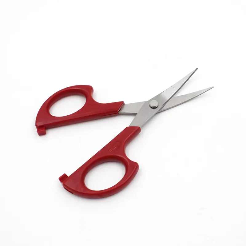 PIN Brand Classic Red Scissors Sewing Tailoring Embroidery Scissors For Hair And Paper-Cutting With Warped Head PIN-1553 3