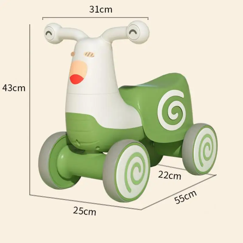 Kids Balance Bike With Music Speaker And Light For 1-4 Years Children Sliding Walker Baby Toy Car 4-Wheel Scooter Child Cycling