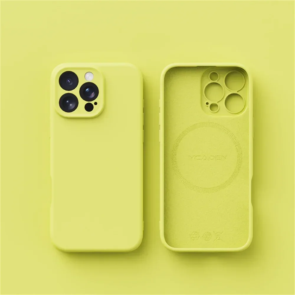 Premium Liquid Silicone Phone Case with MagSafe Compatibility - Smooth Wireless Charging Protective Cover