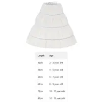 Mode blanc dentelle enfants jupe jupon anneau en acier réglable princesse jupe Tutu jupe 3 cerceaux mariage jupon enfants filles 5