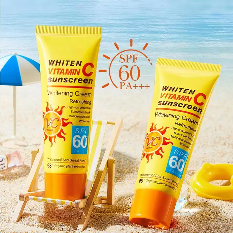 Sun Cream 40g Sunscreen For Face And Body Fast-Absorbing Sun Screen Lotion UVA/UVB Sun Protection With Broad Spectrum SPF60 PA_voghion.com