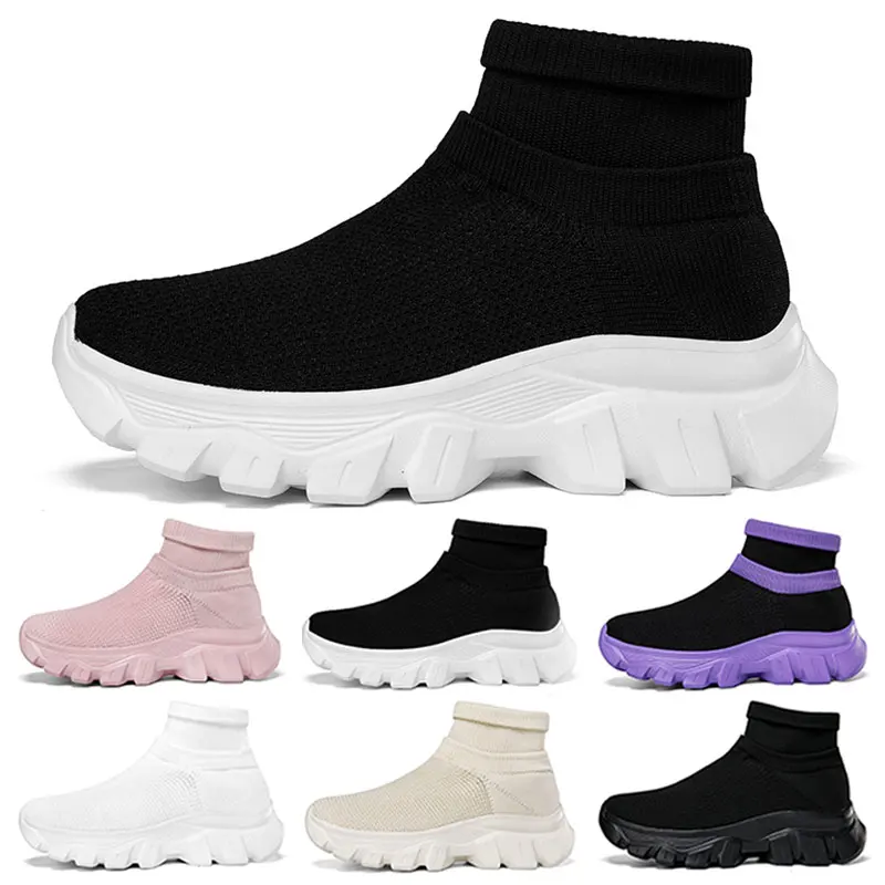 

women men Sneakers Outdoor Low Top Casual Shoes Breathable men Running Shoes Lace Up Mesh Sock Shoes for Dancing Size 35-45