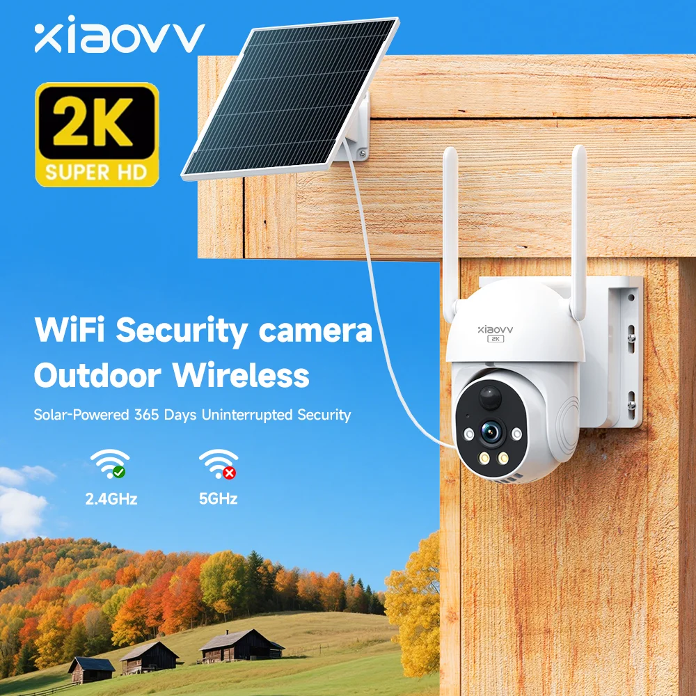 6MP P6 Plus 2K WiFi security solar cameras Wireless 2-lens Solar Camera with Built-in Battery Video Long Time Standby iCsee 1