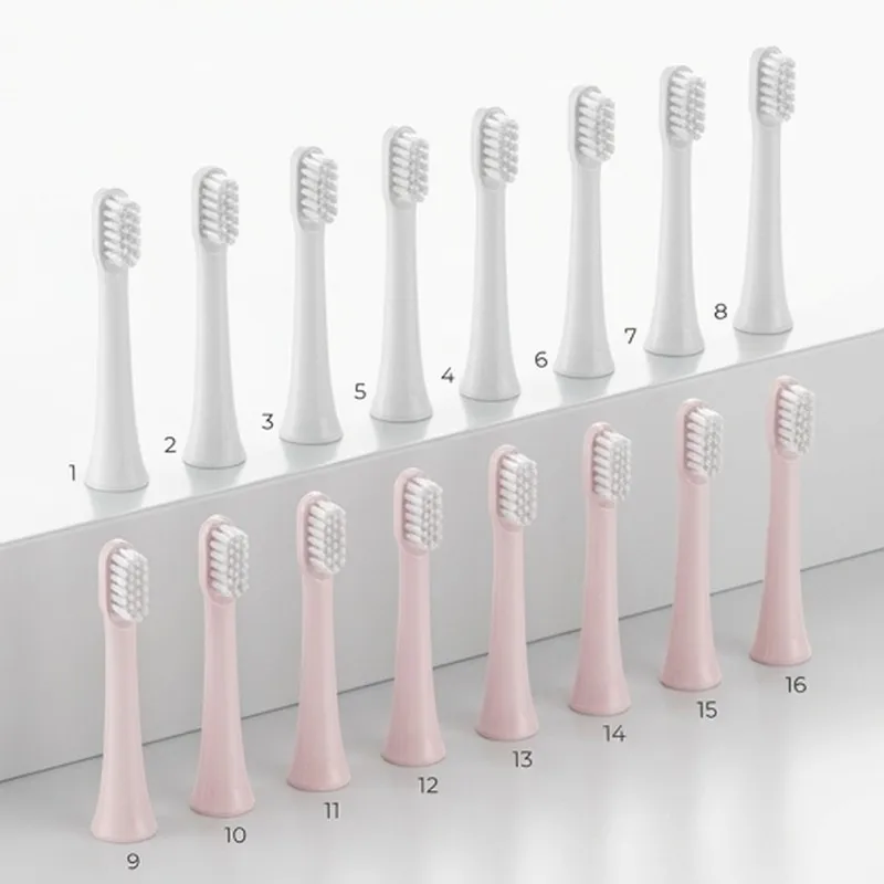 8PCS 듀폰 소프트 브리슬 소닉 전동 칫솔 교체용 브러시 헤드 T100 진공용..