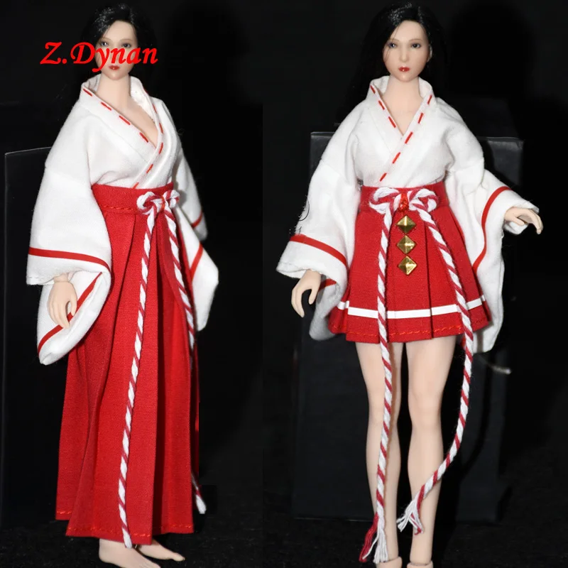 

1/12 Scale Female Soldier Witch Kimono Long/short Dress for 6 Inch TBLeague Phicen T01 Body Doll Clothes