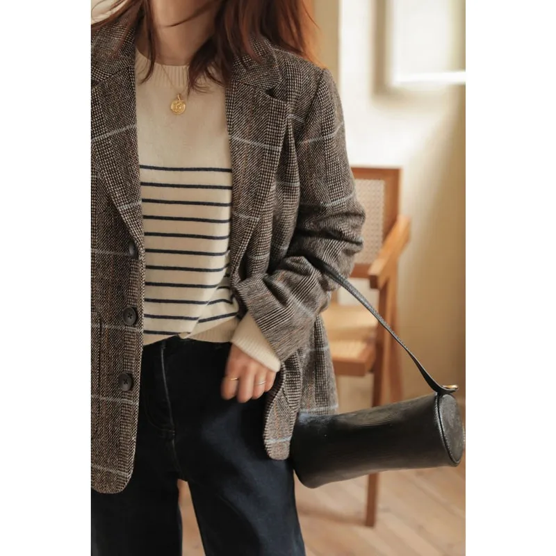 Autumn Winter New Striped cashmere Sweater Woman O-Neck Pullover Casual Knitted Striped Cashmere Female Sweater