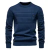 Autumn Winter Mens Sweater High-quality Solid Color Round Neck Warm Pullover Male Fashion Casual Knitwear Sweater Men Clothing 5