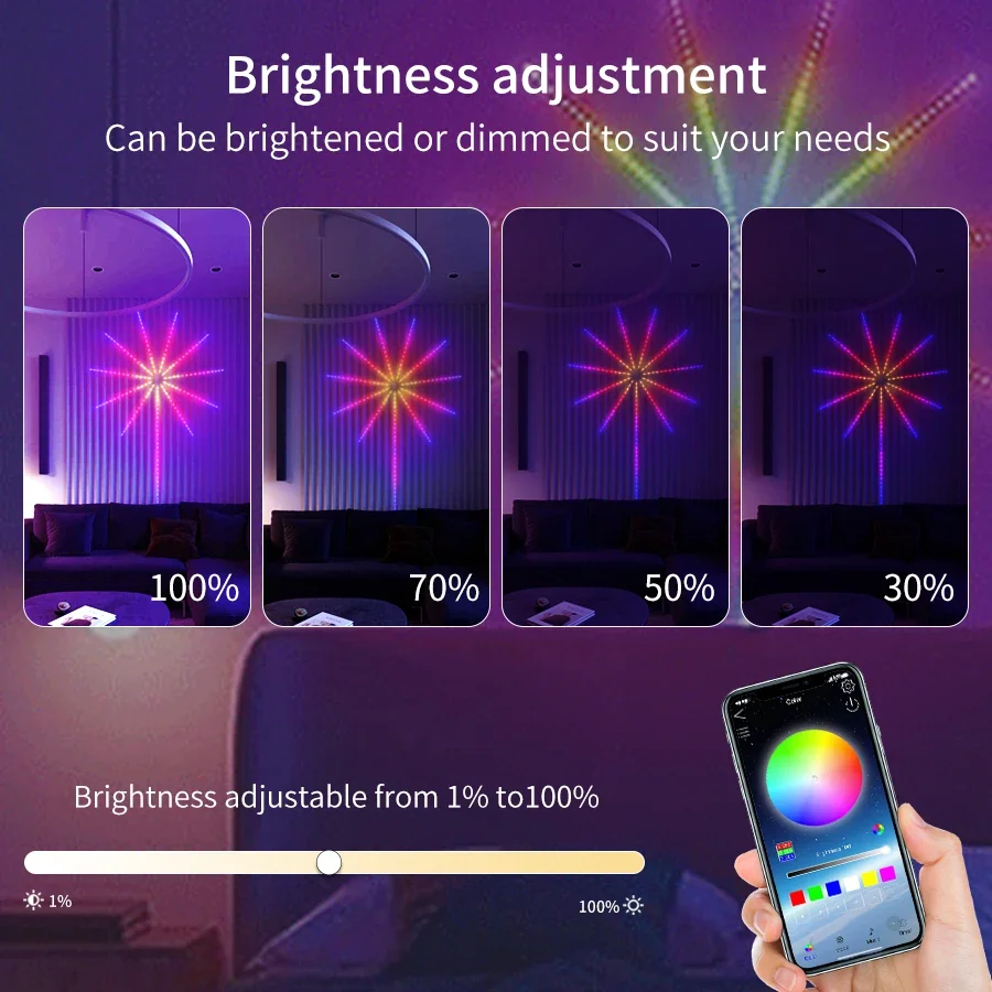 USB LED 스트립 조명 30LED/M 블루투스 앱 원격 동기화 음악 크리스마스 웨딩 파티 침실 장식 RGB 드림 컬러 불꽃 램프