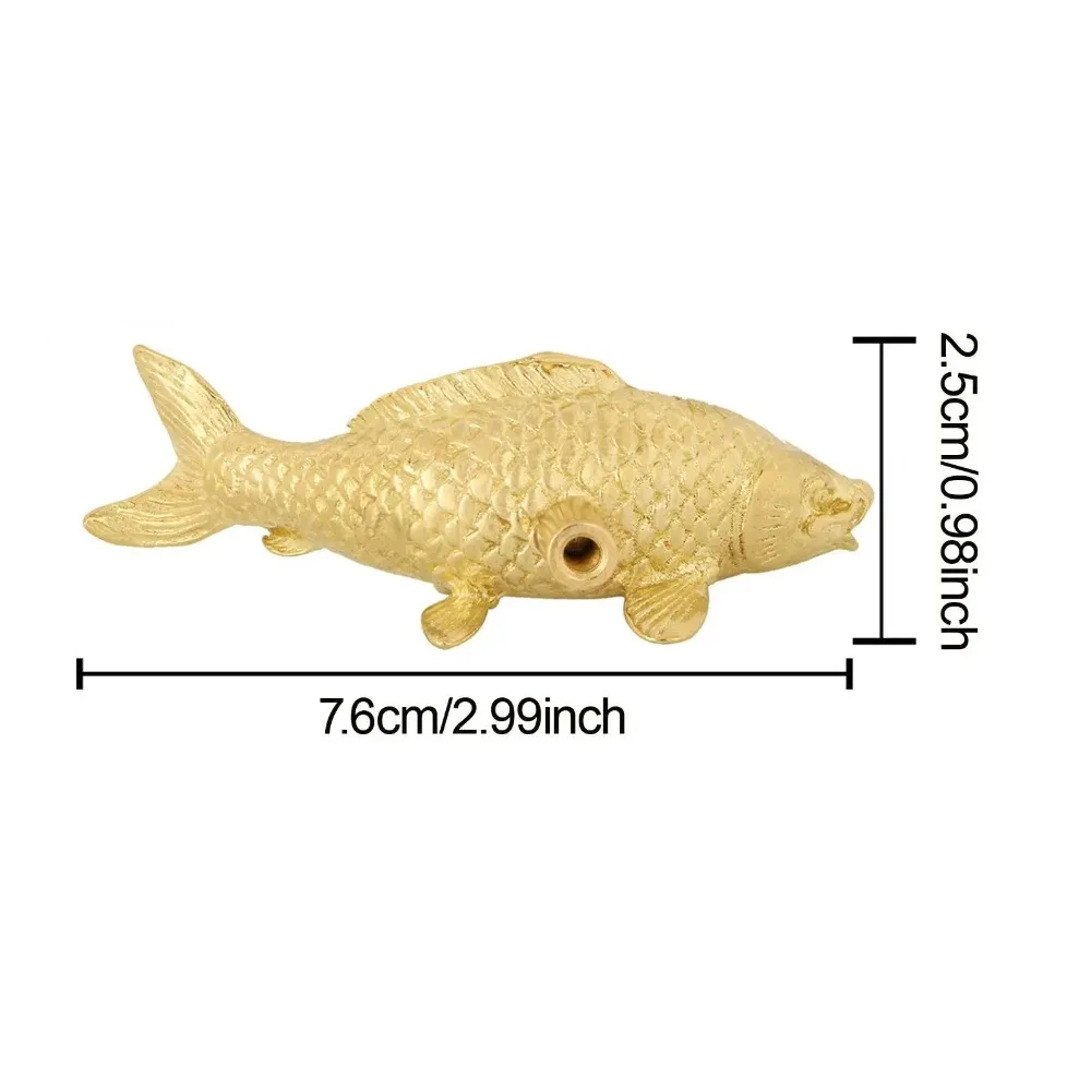 Gold Color Carp Fish Brass Handle Luxury Furniture Hardware Cabinet Door Knobs Retro Single Hole Wardrobe Drawer Pulls Window