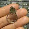 Unit One Piece 925 Silver With Natural Moldavite Rough Free Gemstone Jewelry Finger-Rings For Gift 2