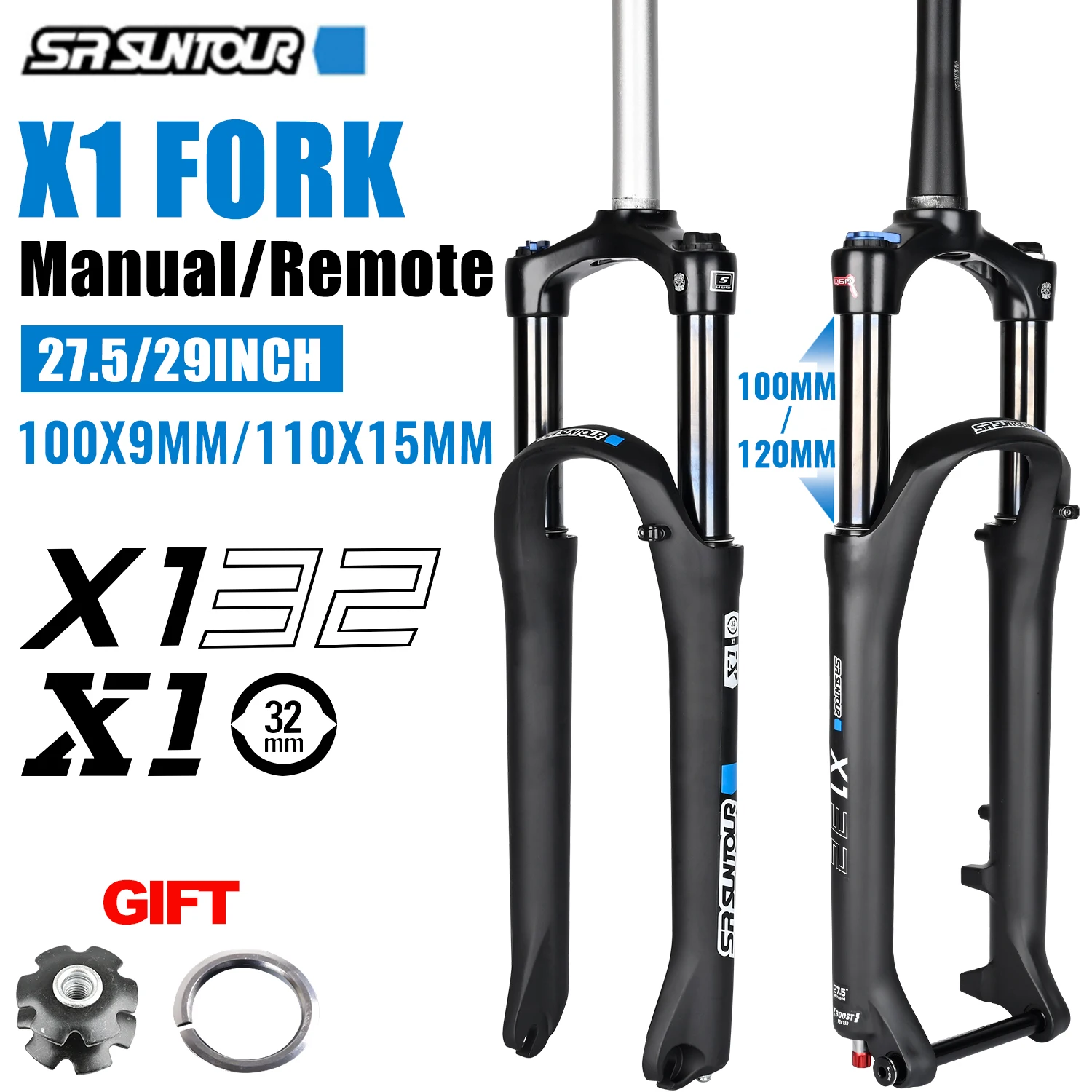 Original SR SUNTOUR X1 XCR Mountain Bike Oil Spring Suspension 