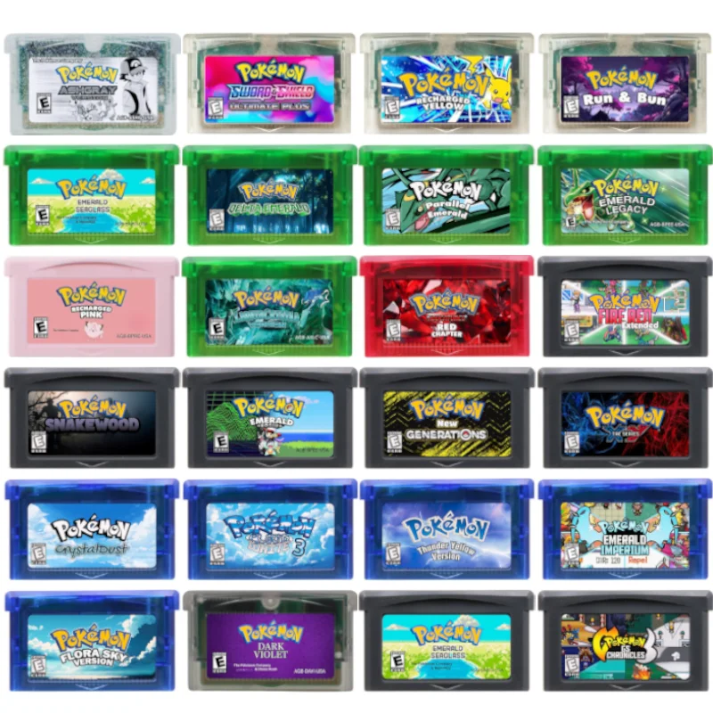GBA Game Cartridge 32 Bit Video Game Console Card Pokemon Series