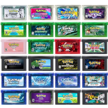 Cartuccia di gioco GBA Scheda console per videogiochi a 32 bit Serie Pokemon Smeraldo Seaglass Rouge Smeraldo Imperio Viola scuro 1