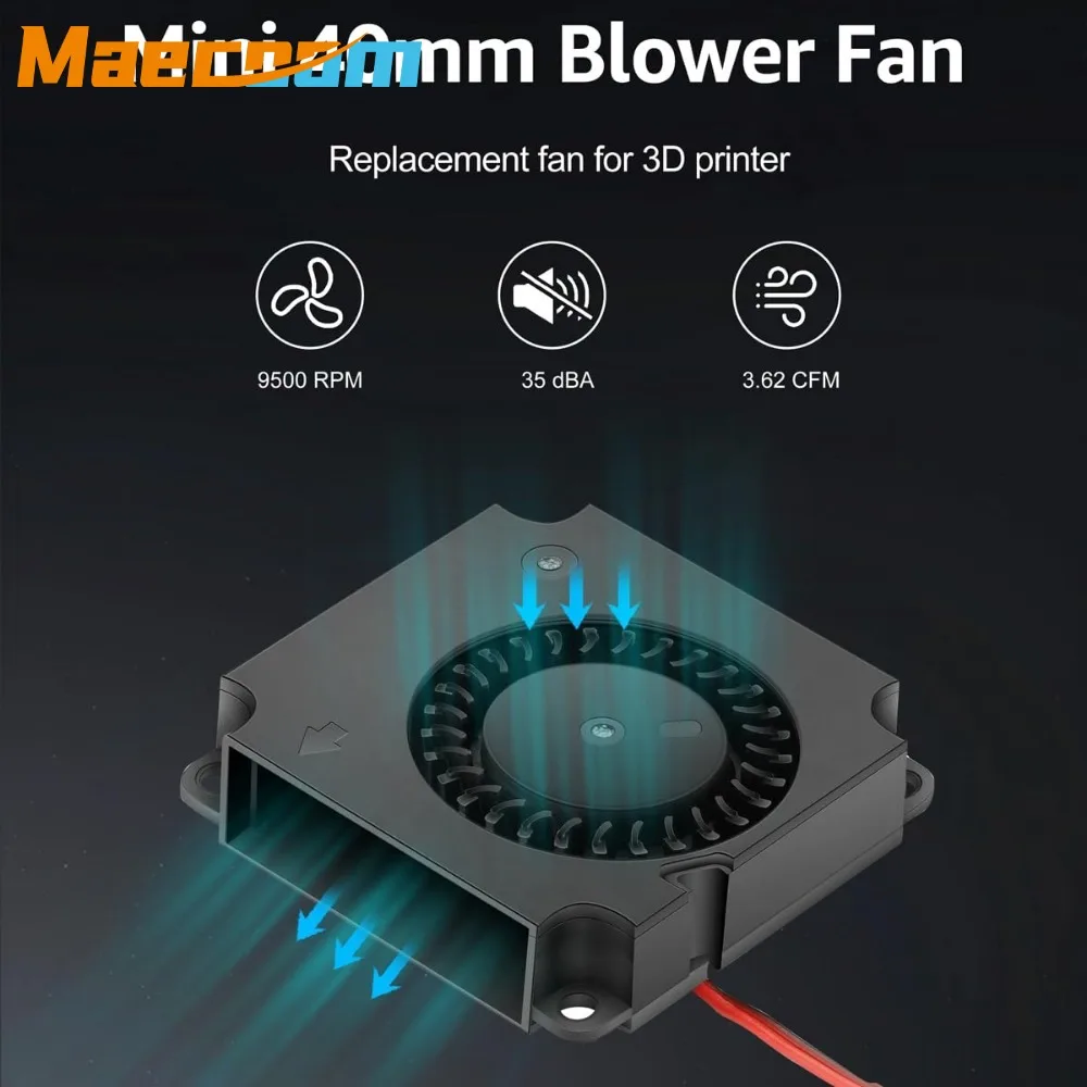 3D 프린터 액세서리, DC 터보 팬 베어링 송풍기, 방사형 냉각 팬, Creality Ender3 V2 CR-10 키트, 12V, 24V, 40x10mm, 4010, 40mm