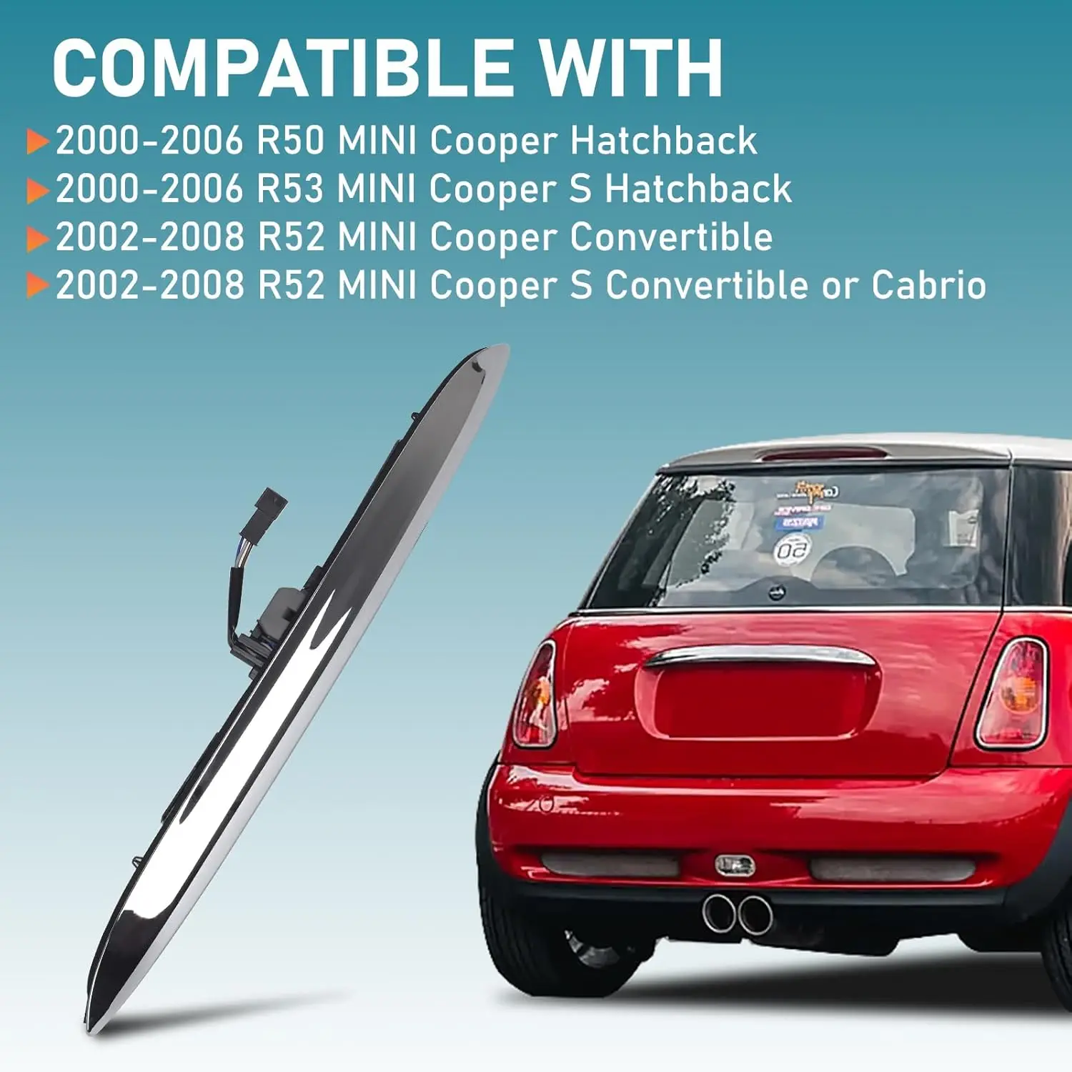 Heckklappenschalter zum Entriegeln des hinteren Kofferraumdeckels, für Mini Cooper 2002–2008 R50 R52 R53, Ersatz der Kofferraumgriffknopf