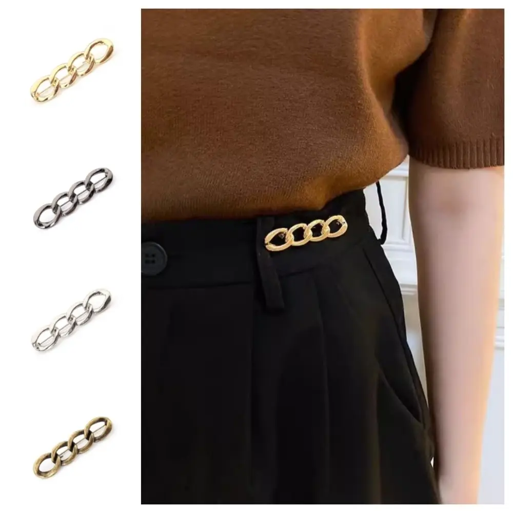 Pantaloni Con Fibbia In Vita Tenditore Con Bottoni Chiusure Con Bottoni In Lega Bottoni Di Jeans Per Jeans Larghi Spille A Catena Intrecciata In Oro A