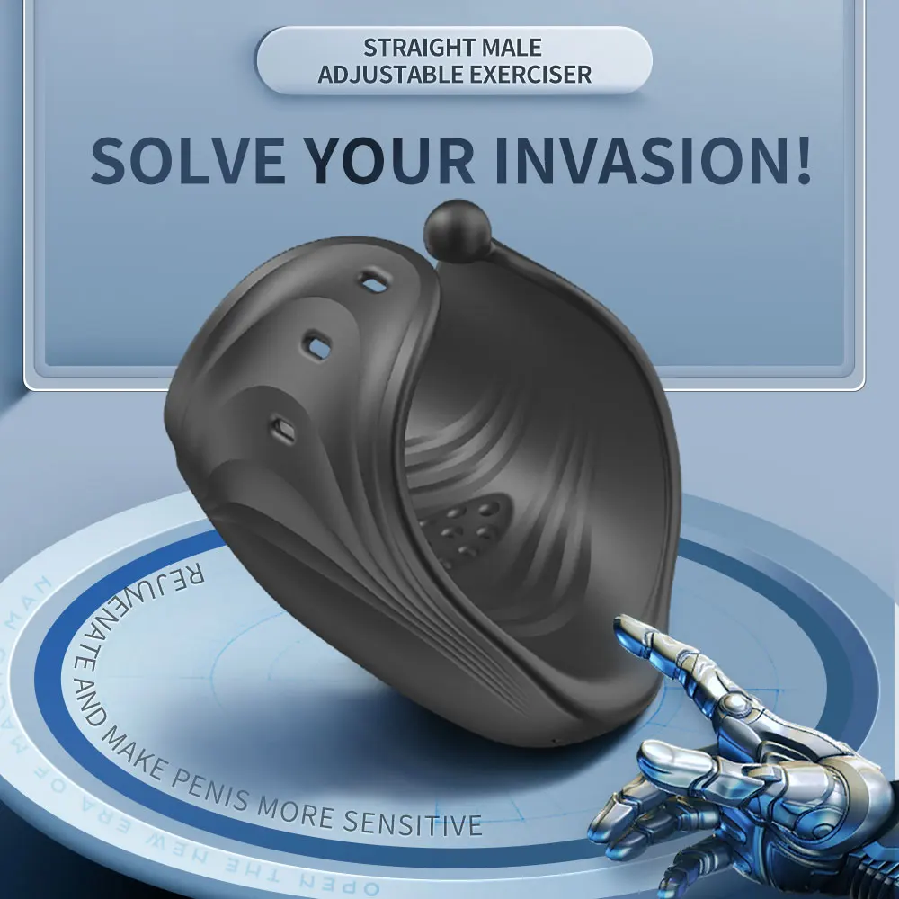 Adjustable Male Masturbator Vibrator Trainer For Glans Stimulation_voghion.com
