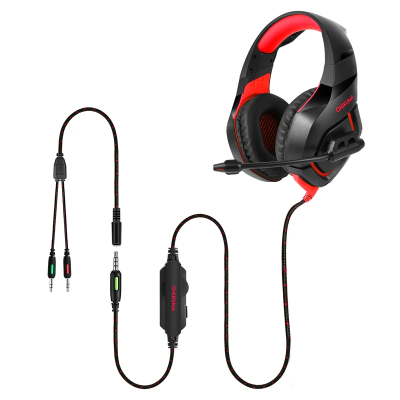 Gaming Headset Gamer Stereo Headphone With Microphone Mic Led Game for PC Computer PS4 KOTION EACH G2000 G1000 G4000 G9000 G2600 wired earphones wired headphones