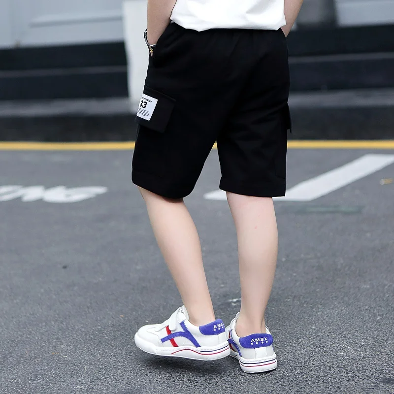 New Big Boys Shorts for Summer Camouflage Loose Pants Teenage Trouser Shorts Cotton Black Pants Fashion Kids Clothes 2-16 Years