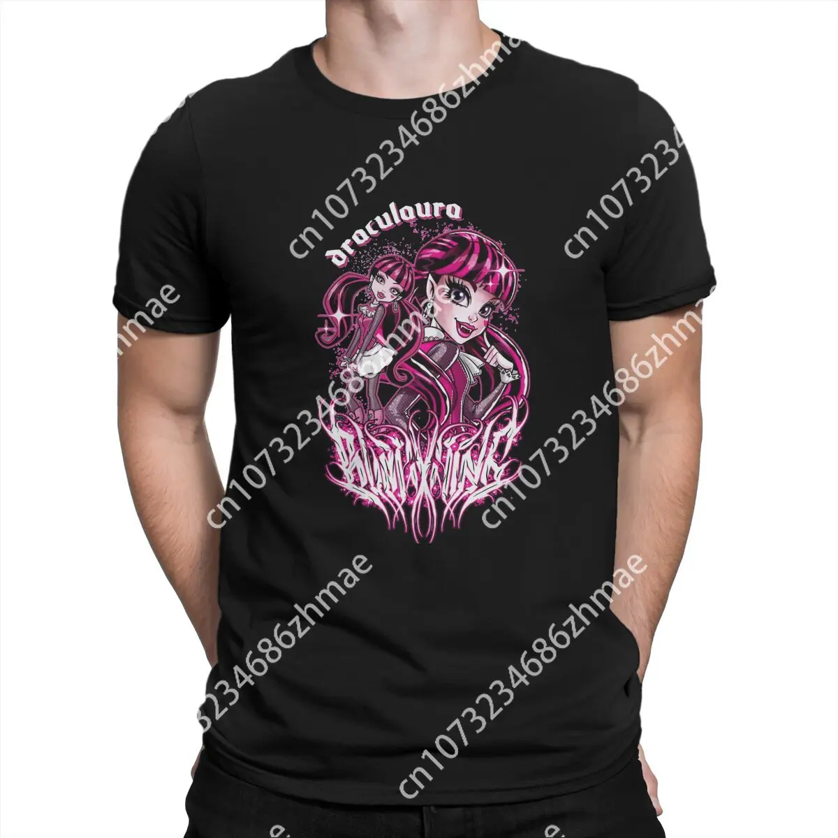 T-Shirt Da Uomo Draculaura Funny Tee Shirt Manica Corta Monster High T Shirt O Neck Tops Original
