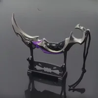15CM Valorant Weapon Melee Reaver Karambit Knife Metal Game Peripheral Katana Samurai Sword Uncut Blade Ornaments Gift Boys Toy 1
