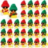 12/24/48 Set Christmas Rubber Ducks Showers Accessories Jeep Toys for Kids Christmas Party Favors 1