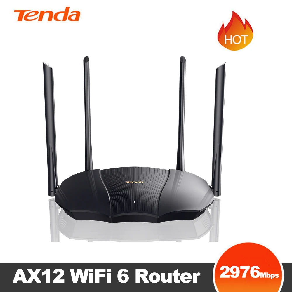 Tenda AX3000 AX12 Wireless WiFi Router Wifi 6 Dual-Band 2.4G 5G 2976Mbs  Gigabit Wifi Repeater With Multi- language Firmware APP - AliExpress