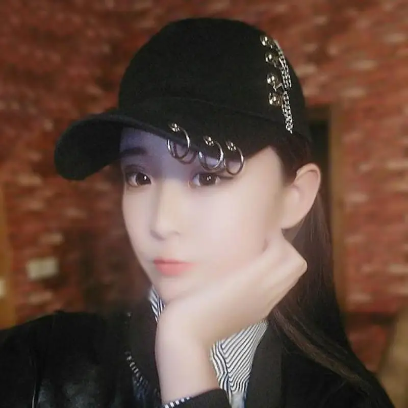 Hip Hop Bts Creative Piercing Ring Hat 