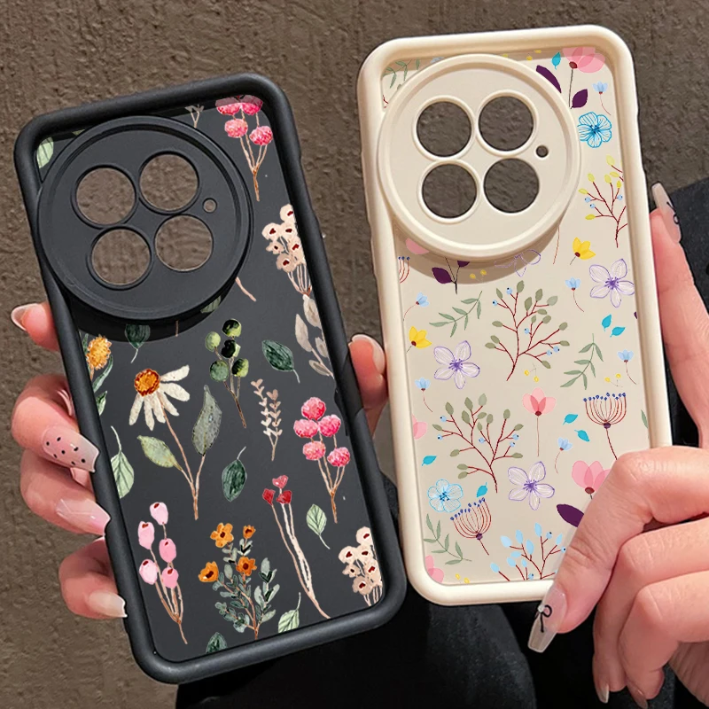 Luxury Floral Print Shockproof Silicone Phone Case with Bumper Protection