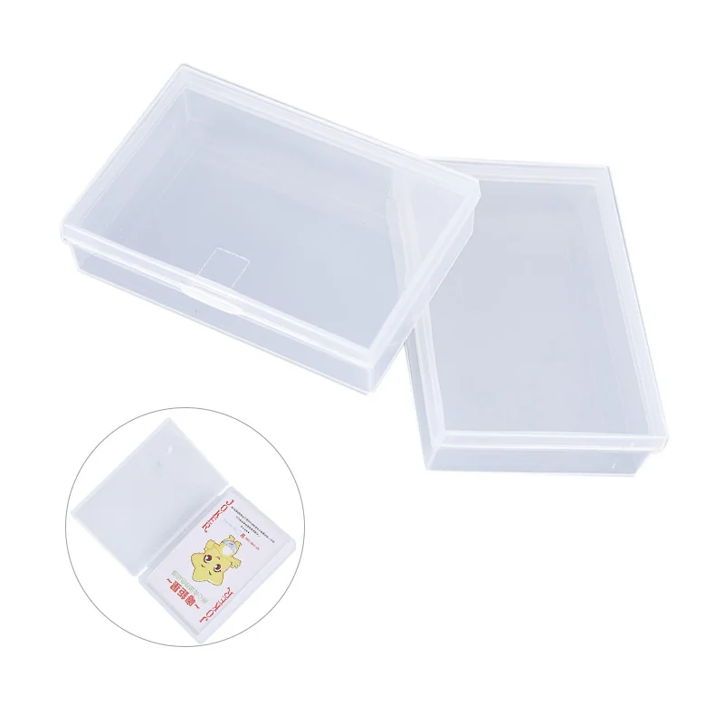 

Transparent Plastic Boxes Playing Cards Container Plastic Storage Case Packing Poker Game Card Box For Pokers Set Wholesale 2pcs