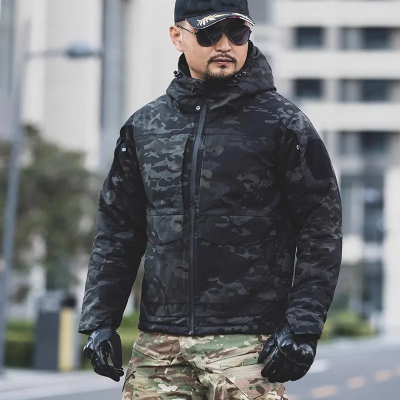 M65 Winter Tactical Parka Outdoor Heat Reflection Warm Camouflage Jacket Coat Multicam Pockets Camping Hiking Jackets 4