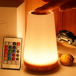 RGB Color-Changing Touch Night Light - Dimmable USB Rechargeable Portable Table Lamp (13 Color Night Light)
