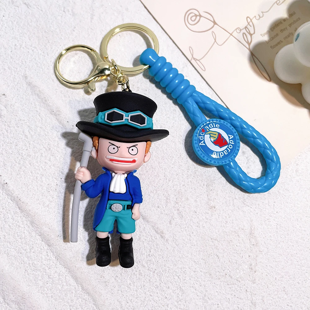 Porte-clés figurine en silicone One Piece, porte-clés beurre mignon, Monkey  D Luffy, Roronoa Zoro, accessoires de sac à dos, cadeaux animés - AliExpress