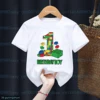 Building Blocks 1-10 Birthday Boys T-shirt Funny Block Graphic Print Toddler T-shirt Gifts kids Birthday Party Clothing T-shirt 4