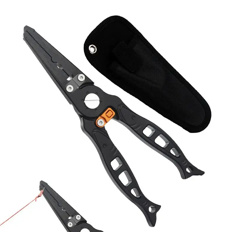 

Рыболовные плоскогубцы для соленой воды, алюминиевые рыболовные плоскогубцы с оболочкой, портативные многофункциональные плоскогубцы для рыбы с резьбой