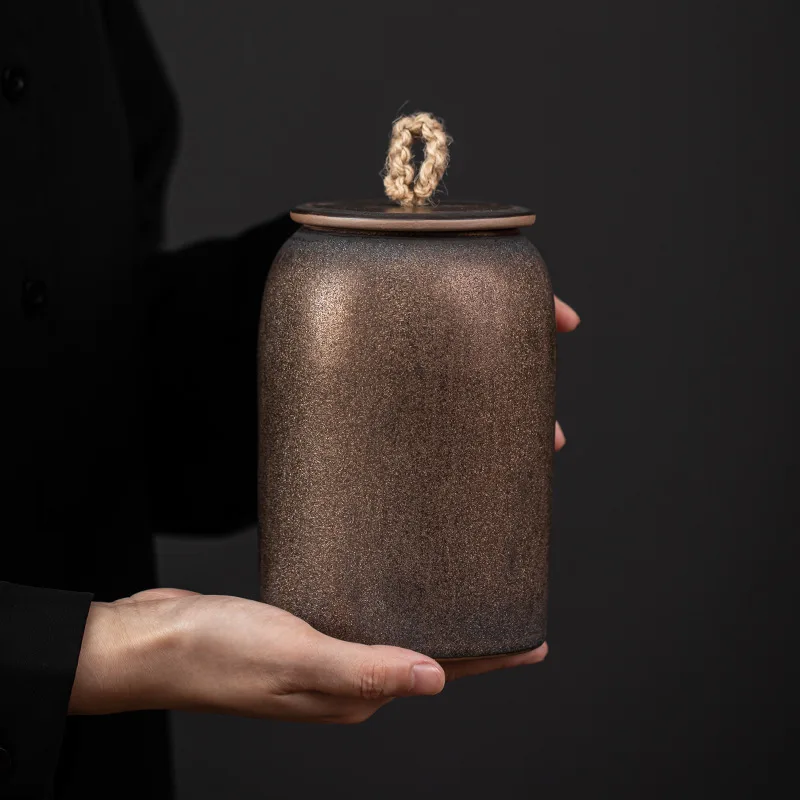 Ceramics Tea Caddy Moistureproof Sealed Jar Storage Jars Candy Jar Tea Containers Tea Box home Storage Organizers Storage Box