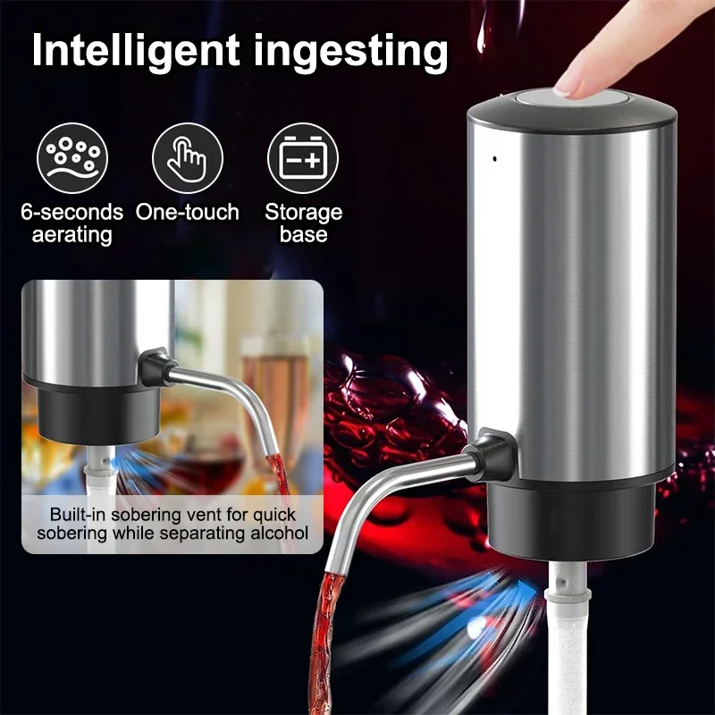 Electric Wine Bottle Opener Aerator Automatic Red Wine Corkscrew Rechargeable Opener Wine Lover Kitchen Gadgets 4 Electric Wine Bottle Opener Aerator Automatic Red Wine Corkscrew Rechargeable Opener Wine Lover Kitchen Gadgets 4