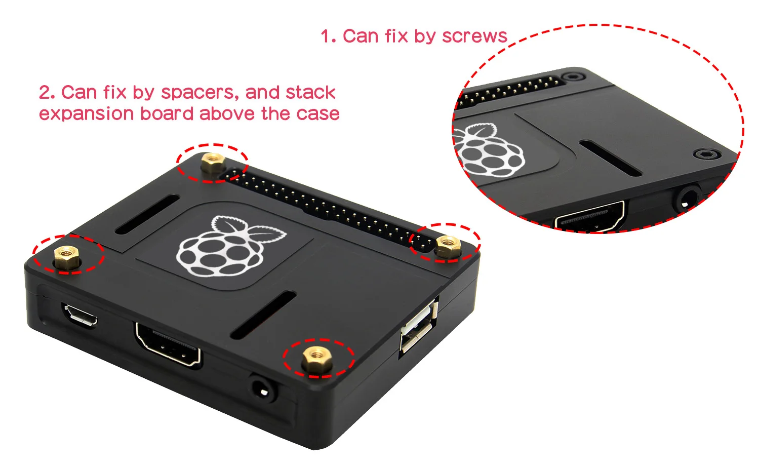 Raspberry Pi Case Ultra-Thin Aluminum Alloy Case For Raspberry Pi 3 Model A+ / 3A+