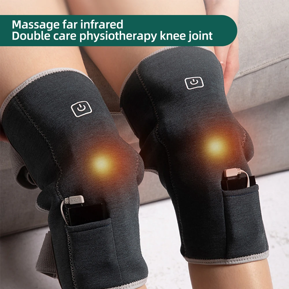 Electric Heating Knee Pads Massage Instrument Hot Compress Calf Massager Leg Compreses Physiotherapy Arthritis Pain Relief Heat electric knee massager heating leg pad massage instrument calf heat physiotherapy pads arthritis pain relief hot compress device