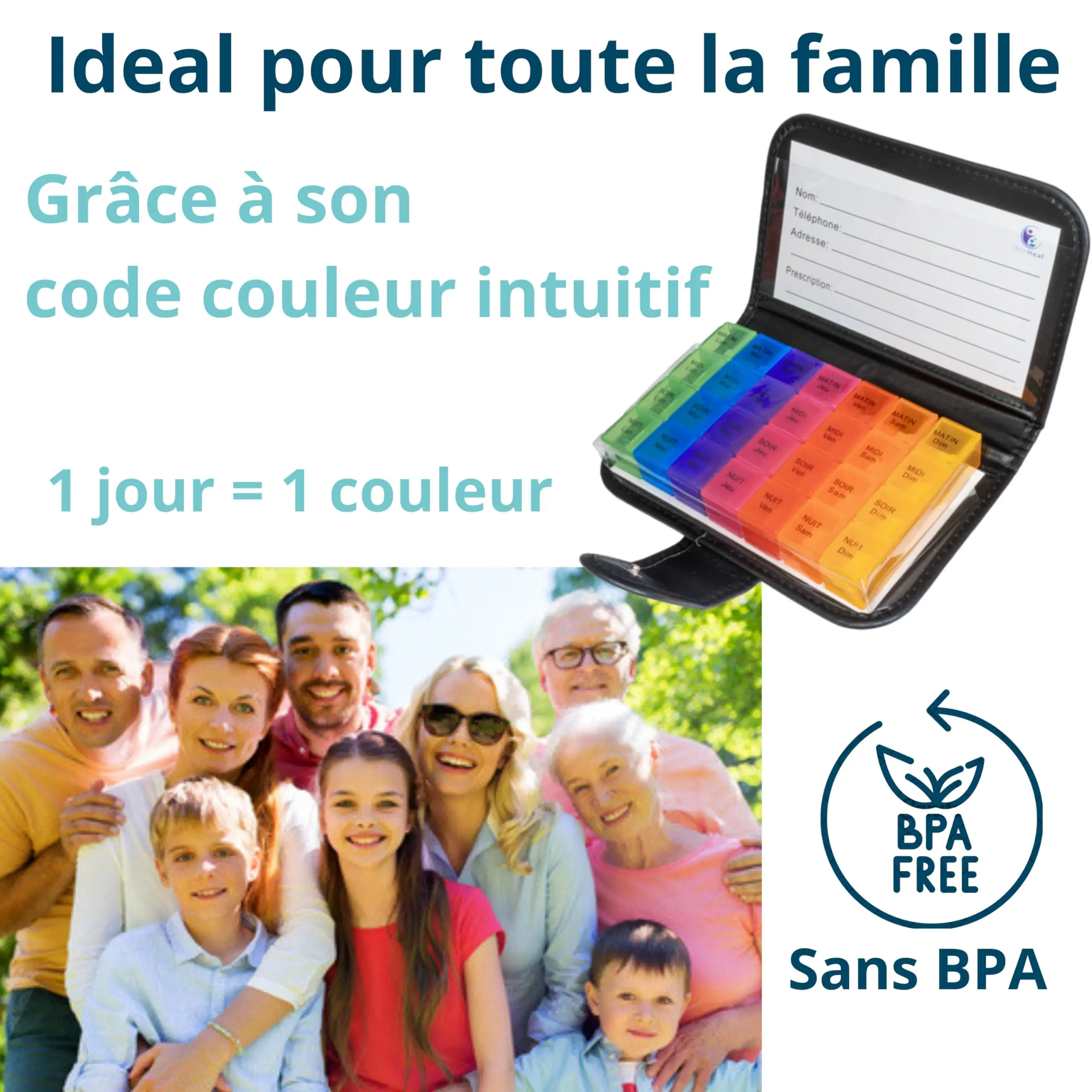 Weekly Pill Box PU Wallet Pill Tablet Portable Travel Pill Case Large 28 Compartments for Vitamins Fish Oils Supplements