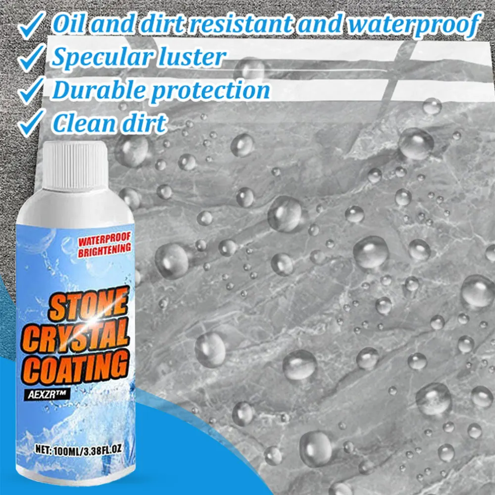 100ml Stone Crystal Plating Agent Stonework Polishing And Coating Agent Marble Quartz Tile Anti-Corrosion Incremental