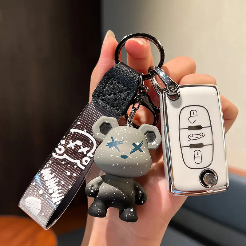 2 3 Button TPU Key Case Cover For Peugeot 308 207 307 3008 5008 Fob Citroen C2 C3 C4 C8 Keys Accessories