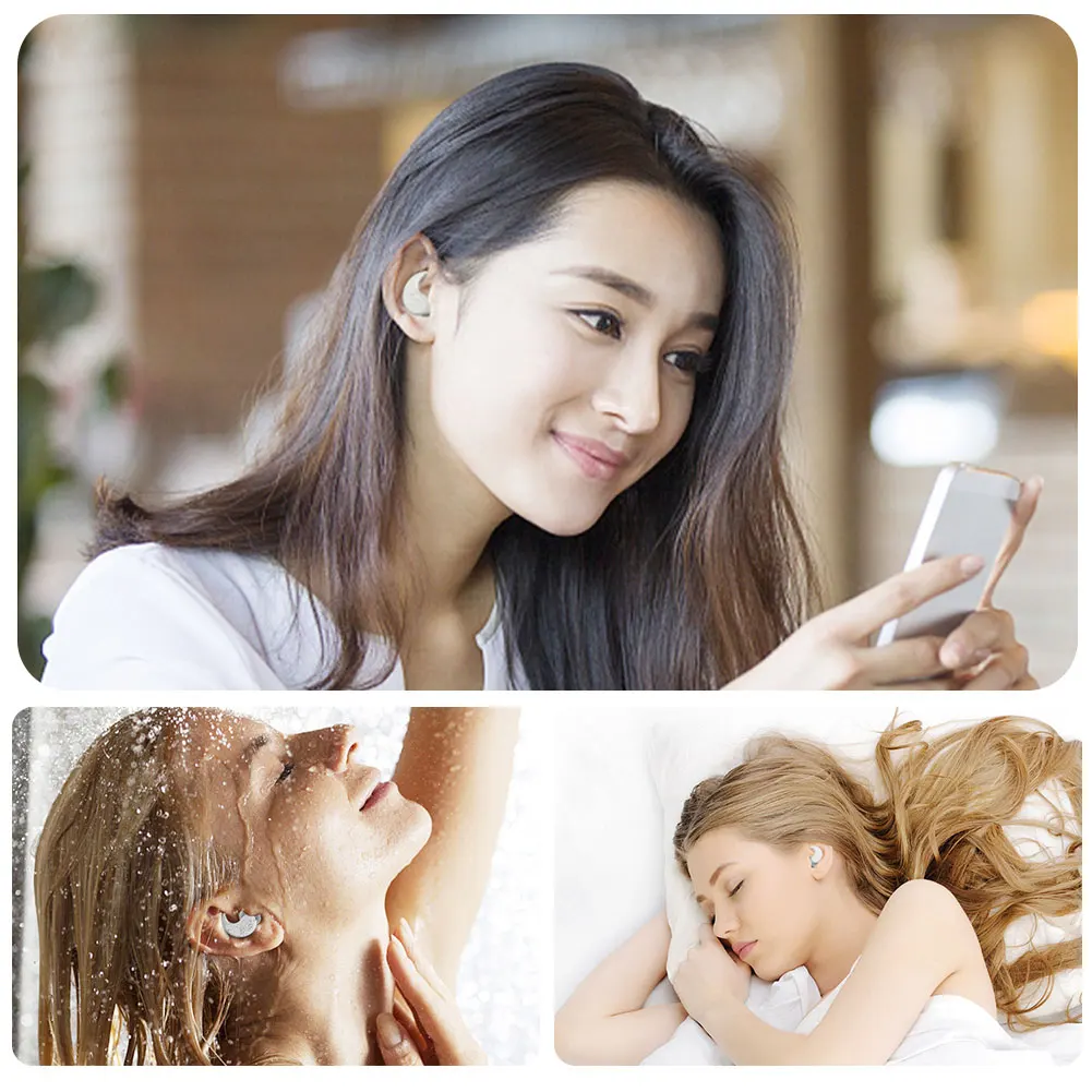 Silicone Noise-Canceling Sleep Earplugs for Small Ears - Soundproof & Anti-Snore with Memory Foam