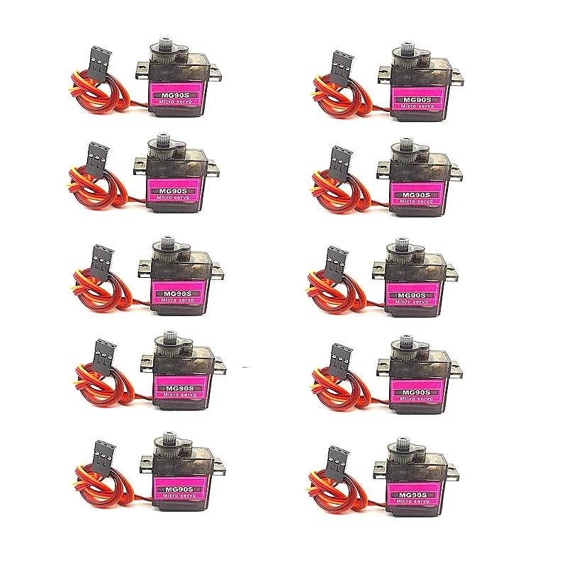 Pack of Metal Gear Servos - 180-360 Degree Range for Versatile Applications
