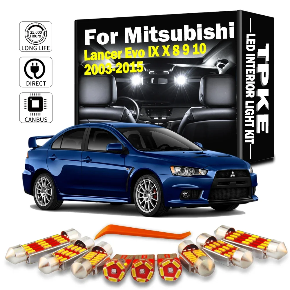 8 шт. светодиодные лампы для Mitsubishi Lancer Evo IX X 9 10 2003-2013 2014 2015