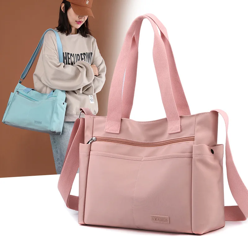 Borsa da donna a tracolla in nylon, grande capacità, leggera, per maternità, pannolini, neonati, per la mamma, da viaggio, dropshipping - immagine 2